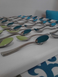 closeup on spoons